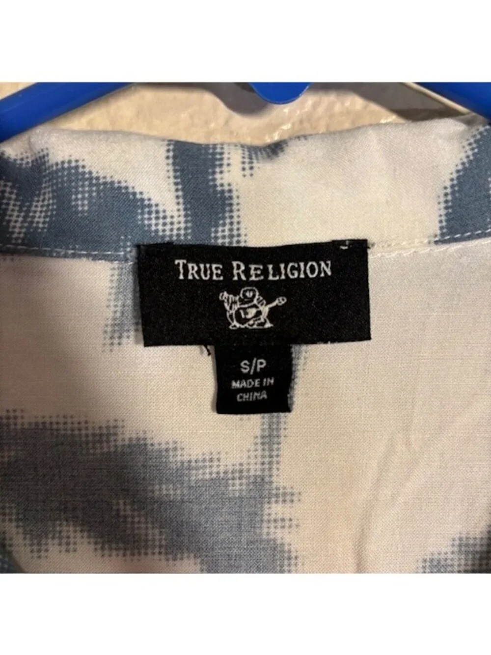 True Religion Hawaiian Shirt Mens Small Casual Short Sleeve Button Viscose